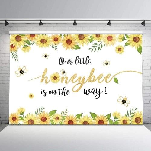 Little Honey Bee Animals Backdrop Party Photography Background Holiday Celebration Photo Booth Studio Decor