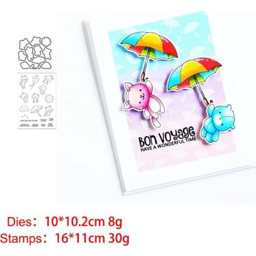 Fox and Kite Metal Cutting Dies and Stamps Stencil for DIY Scrapbooking Embossing Cards 2021 Stampin Up Stamps and Cutting Dies