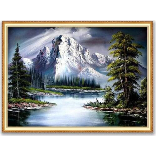 Nature DIY Cross Stitch Embroidery 11CT Kits Needlework Craft Set Cotton Thread Printed Canvas Home Decoration New Design Sale