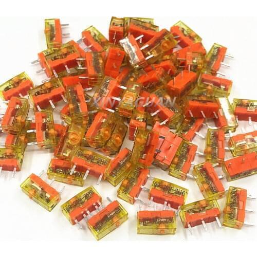 200Pcs New TTC dustproof gold mouse micro switch 3pin gold alloy contact 0.74N 30 million click life computer mouse button