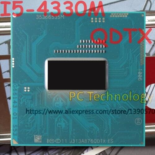 Original Intel Core I5-4330M QS QDTX CPU I5 4330M processor FCPGA946 2.80GHz-3.50GHz 3M Dual Core free shipping