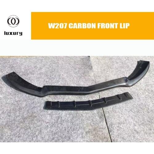 A Style Carbon Fiber Front Bumper Lip Chin Spoiler for Benz W207 E200 E260 E300 With AMG Package Facelift 13 - 16