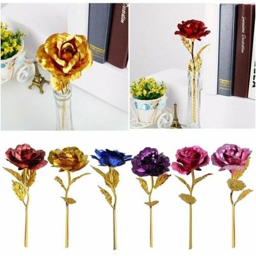 Flower girl Gift Bag Eternal Rose Petal 24K Gold Plated Dried Artificial flowers flower Valentines Day Decoration Custom Party