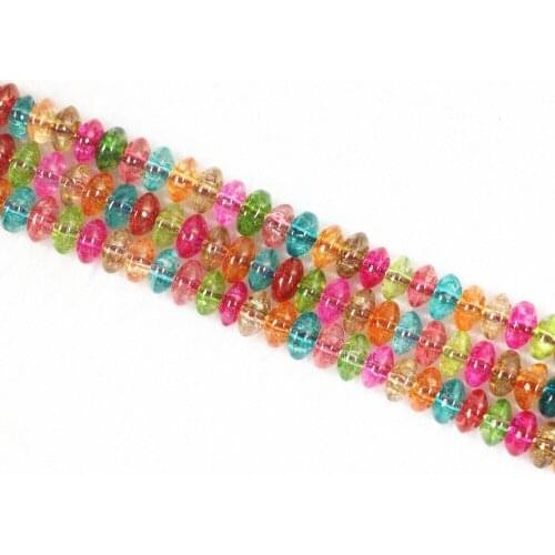Multicolored Simulated Tourmaline Best-selling Fashion Abacus Rondelle Beads 4X6mm 5X8mm Loose Beads 15 Inches B177