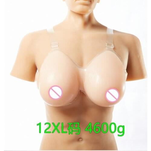 Silicone Fake False Breast crossdresser silicone breast form silicone breast chest prosthesis 4600g (H/HH)Cup Free shipping
