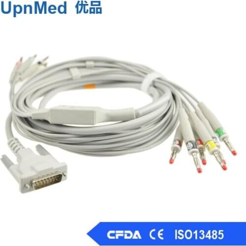 Compatible Schiller AT1/AT104/CS6 10Lead EKG Cable ,AHA/IEC