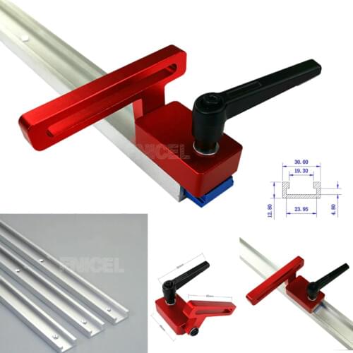 Aluminium Alloy T-track Slot Miter Track Jig Fixture T-Slot And Track Stop for Carpenter Manual Router Table Woodworking Tools