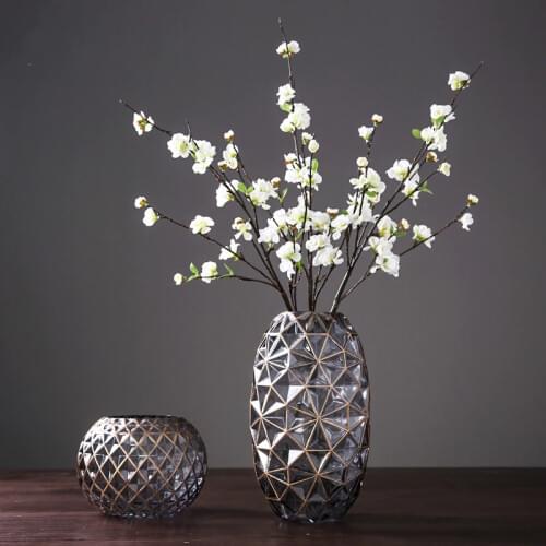 American Glass Vase Decoration Home Decoration Table Decoration Vase Hand-painted Gold Vase