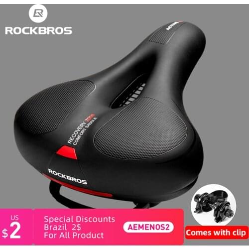 ROCKBROS Bicycle Saddle Thicken Widen Anti-shock Bike Mtb Saddle Soft Comfortable Riding Bike Seat Cushion Bicycle Part ciclismo
