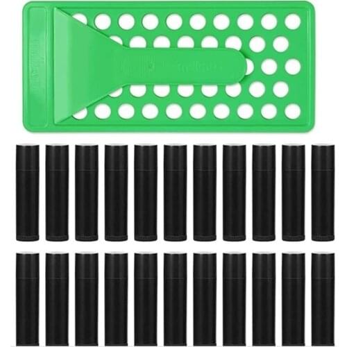 High quality Lip Balm Crafting Kit - Lip Balm Filling Tray And Spatula with 50 Empty Lip Balm Tubes With Caps 2021 new arrival