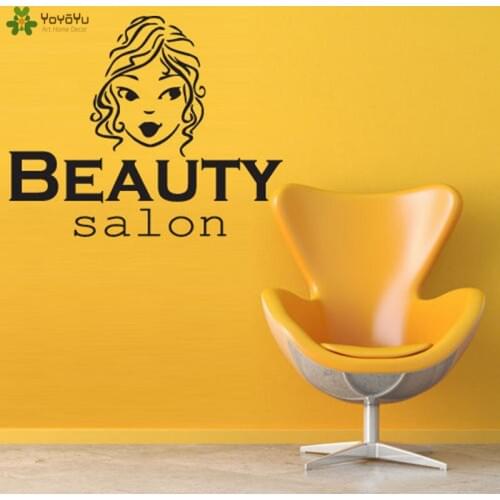 YOYOYU Wall Decal Girls Beauty Salon Vinyl Wall Sticker Hair Spa Art Mural Interior Woman Relax Modern Fashion Window DecorCY190