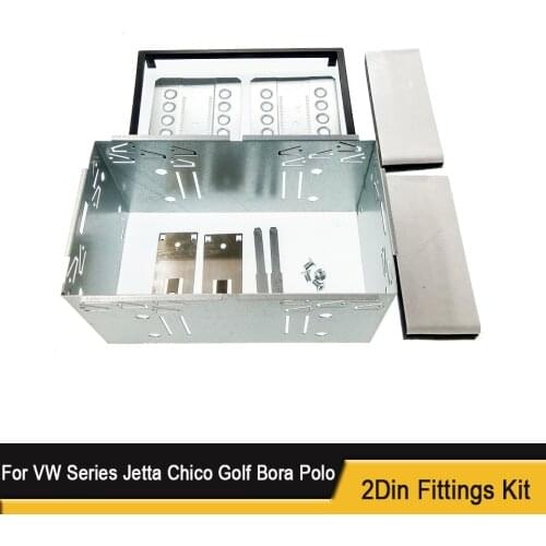 100mm 2 Din Mounting Fascias Cage fit for VW Series Jetta Chico Golf Bora Polo MK3 MK4 DVD Player Fitting Frame Kits panel