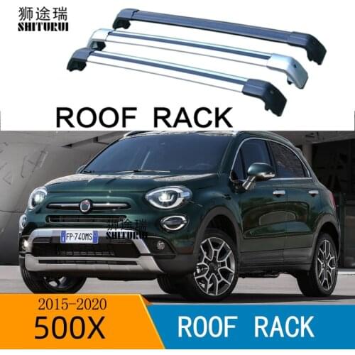 2Pcs Roof Bars for FIAT 500X 5 DOOR SUV 2015 - 2020 Aluminum Alloy Side Bars Cross Rails Roof Rack Luggage Carrier