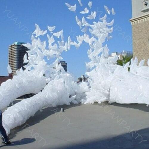 20pcs 104*54cm biodegradable Wedding Party decoration white dove balloon orbs peace bird balloon pigeons marriage helium balloon