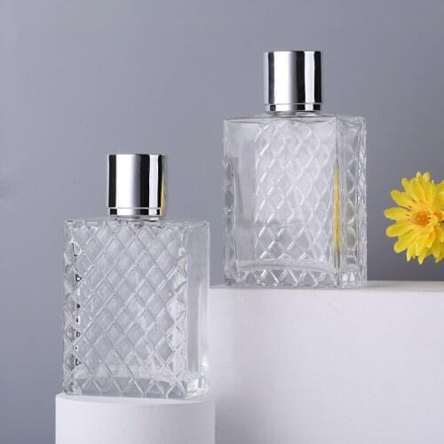 3pcs 5pcs 100ml Travel Portable Clear Refillable Bottle Glass Empty Perfume Pump Bottle Spray Atomizer Cosmetic Containers