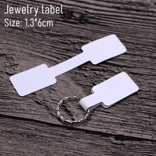 500Pcs Blank Price Size Tag Stickers Jewelry Tags Paper Label Hang Tags for Earring Ring Necklace Bracelet 13x60mm