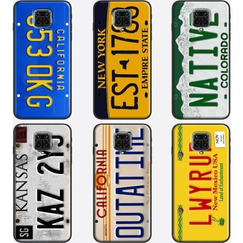 License Plate Number Case For Xiaomi Redmi Note 10 Pro 8T 9S 7 8 9 Pro Cover For Redmi 9 9A 9C 9T K40 7A 8A