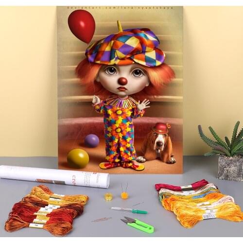 Woman Girl Pre-Printed 11CT Cross-Stitch Embroidery Set DMC Threads Craft Painting Handicraft work Home Decor Gift