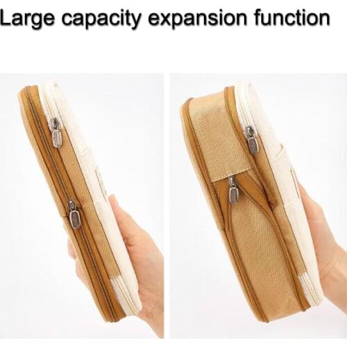 Double-Layer Pencil Case Large Capacity Canvas Stationery Storage Bag Great Gifts for Boys and Girls xqmg Storage Bags Organizat