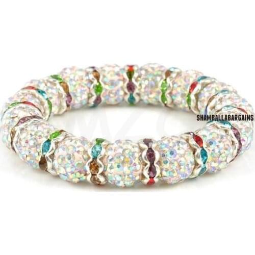 Jtu5 Vintage Big Promotion Spacer Metal 10mm Well Beads crystal Bracelet Wonderful New Style