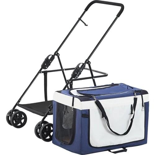 Pet Stroller Dog Stroller Outdoor Car Foldable Car Bag Detachable Dog Accessories Dog Carrier for Small Dogs Pet Stroller