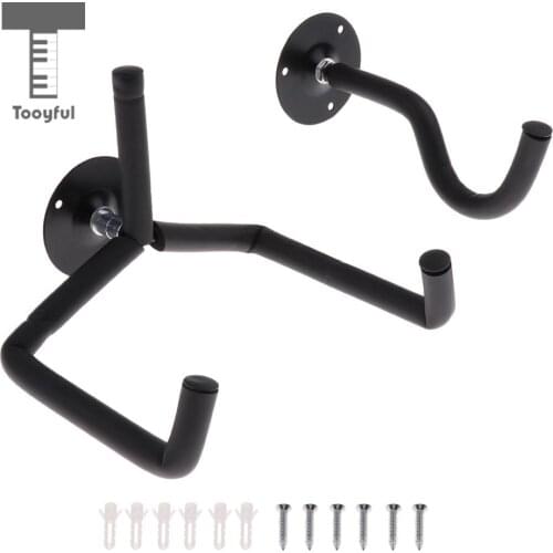 Tooyful Metal Horizontal Guitar Bass Wall Hanger Safety Wall Mount Holder Slatwall for Shop Studio Music School Training Center