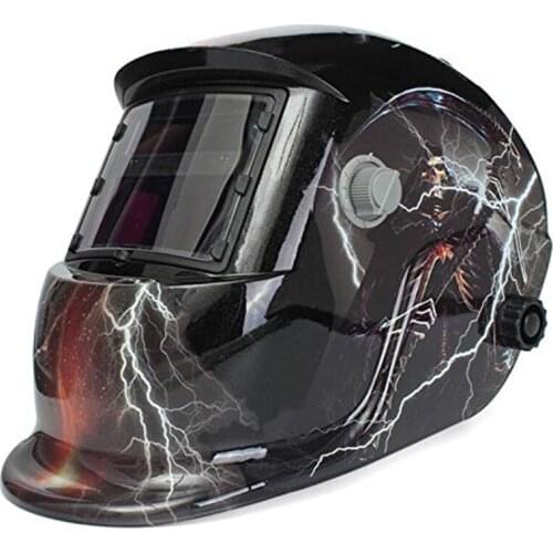 Lightning skull Solar powered automatic welding mask