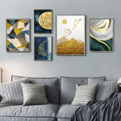 Nordic Wall PaintingAbstract Landscape Mural Living Room Decoration Canvas Painting with Print Home Decor Wall Art Decor