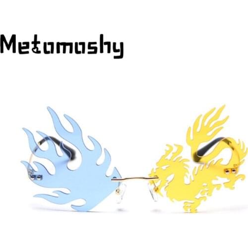 NEW Unique Rimless Sunglasses Women Men Colorful Party Glasses Fashionable Funny High-quality Sunglasses UV400 Vintage Glasses