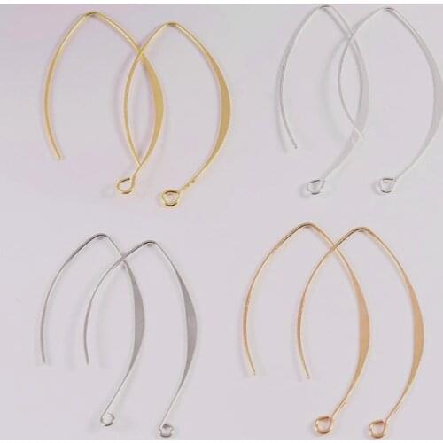 New V-shaped Earring French Earring Hooks Findings Ear Hook Wire Settings Base Settings For Jewelry Making Earrings Accessories