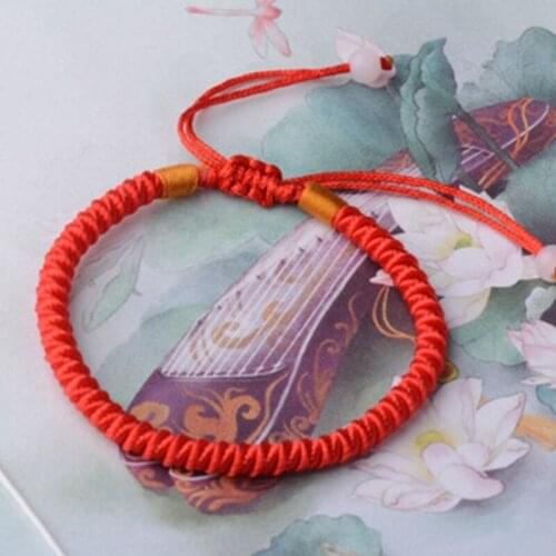 New Red Rope Lucky Weave Bracelet Women Men Hand-knitted Stretch Charm Tibetan Braided Bracelets Friendship Bangles Best Gifts