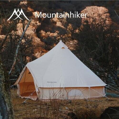 3M/4M Waterproof Cotton Outdoor Camping Tent,Camping Tent Portable Canvas Tent Large Pyramid Tent