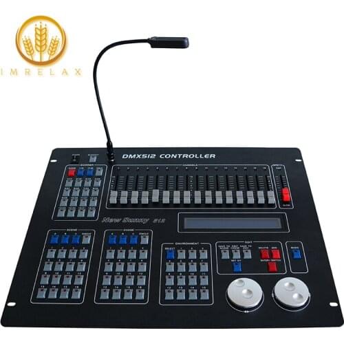 IMRELAX Professional DMX Controller New Sunny 512 Scanner DMX Console Auto Save Data for DJ Disco Stage Lighting With Carton