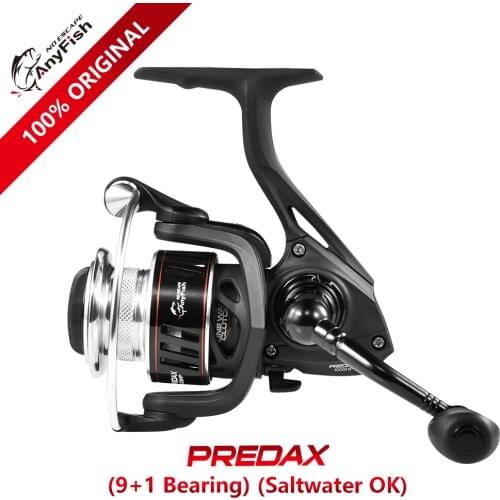 Anyfish PREDAX Spinning Fishing Reel 1000/2000/3000/4000 model Gear Ratio 5.2:1 9+1 bearings Max drag 6kg/8kg reel fishing wheel