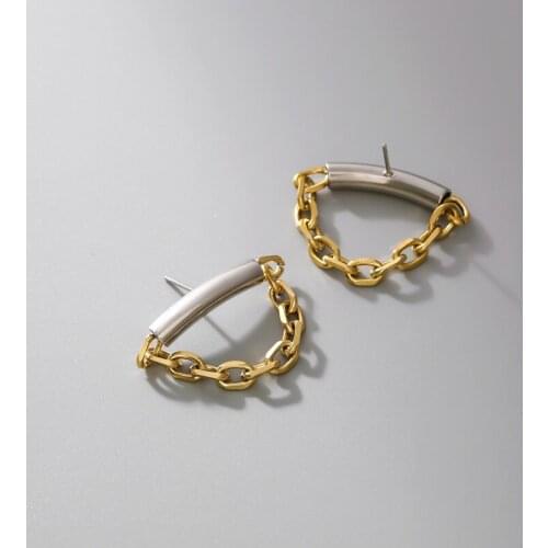 Fashion New Stainless Steel Stud Earrings For Women Gold Simple Earrings Brincos 2021 Trendy Christmas Accessories