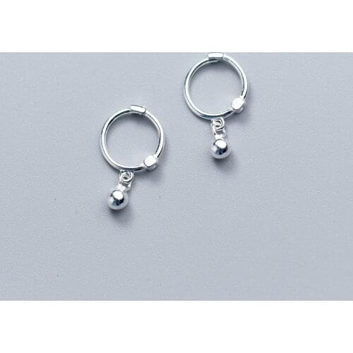 MloveAcc Cute 925 Sterling Silver Tiny Small Hoop Earrings for Women S925 Silver Jewelry Kids Girls Aros Aretes