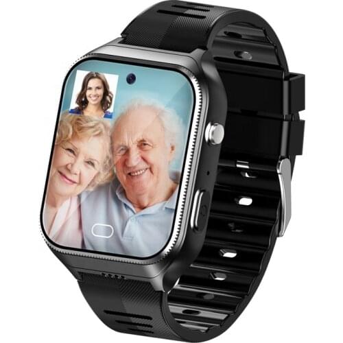 Body temperature watch with sim card GPS BT4.2 SOS heart rate monitoring remove alert elderly body heat smart watch