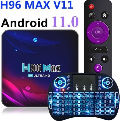 Original TV Box Android 11 H96 MAX V11 Smart TV Box 2021 4GB 64GB Android TV Box RK3318 2.4G 5.8G WIFI Google Voice Set Top Box