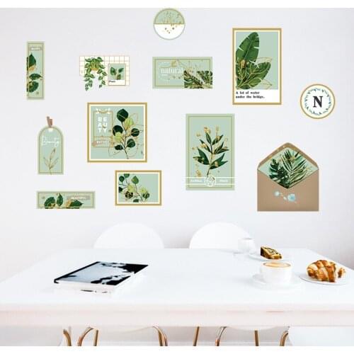 Creative Plant Wall Stickers Dining Room Home Decor Living Room Bedroom Decor Decals for Furniture Modern 3d Art Wallpaper