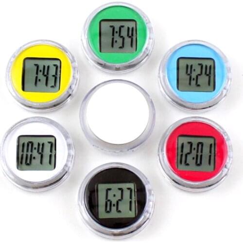 Universal Mini Motorcycle Bike Sticky Digital Display Clock Watch Office Decor Waterproof Motorcycle Styling Accessories