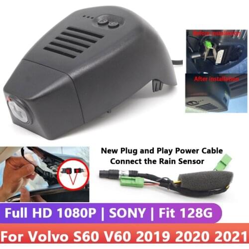 Car Driving Recorder Easy to install For Volvo S60 V60 2019 2020 2021 Car DVR Wifi Video Recorder Dash Cam Camera Full hd 1080P