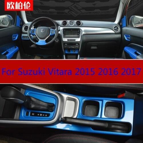 High-quality ABS carbon fiber interior trim sequins, dashboard trim For Suzuki Vitara 2015 2016 2017 Car-styling