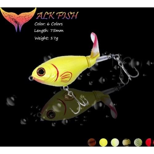 WALK FISH 75mm 17g Popper Fishing Lure Floating Artificial Bait Top Water Wobbler 3D Eyes Minnow Bass Pike Fishing Hard Bait