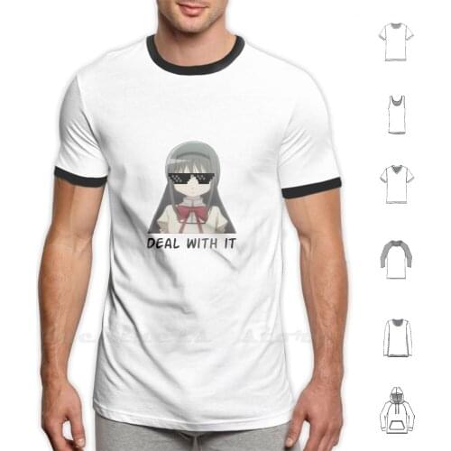 I Can Stop Time , Deal With It T Shirt 100% Cotton DIY S-6xl Deal It Homura Madoka Magica Magical Puella Homura Chan