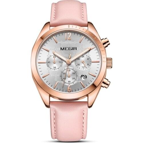 Womens Watch 2020 Genuin Leather Watch Multifunctional Timing Calendar Pin Buckle Ladies Watch Dropshipping Luxury Clock