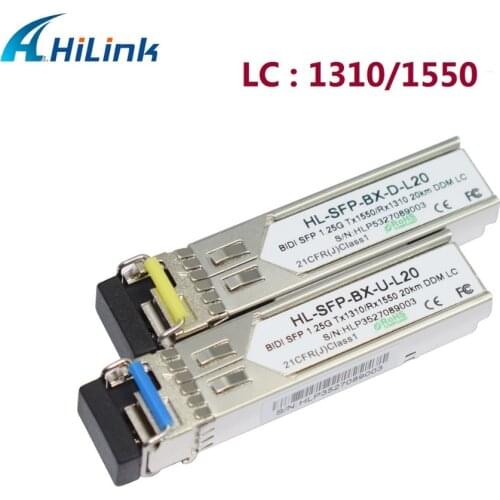 1 pair : 20Km 1.25G BIDI SFP 1310/1550(1490)nm ahilnk LC/SC WDM SFP module