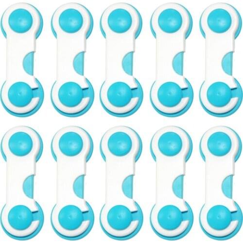 IMBABY 10PCS Multi-purpose Drawer Door Cabinet Cupboard Toilet Safety Care Plastic Locks Safety Locks For Kids Baby Protection