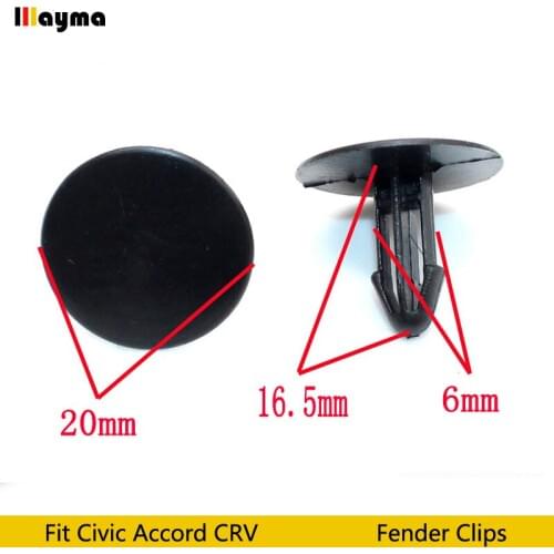20pcs Plastics clips Auto Fastener Car Machine Cover Fender Fixed Clamp Fastener Clip for Honda Civic Accord Fit Spirior CRV