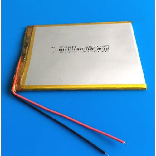 3.7V 3000mAh (polymer lithium ion battery) Li-ion battery for tablet pc 7 inch MP3 MP4 [407095] replace [357095] High capacity