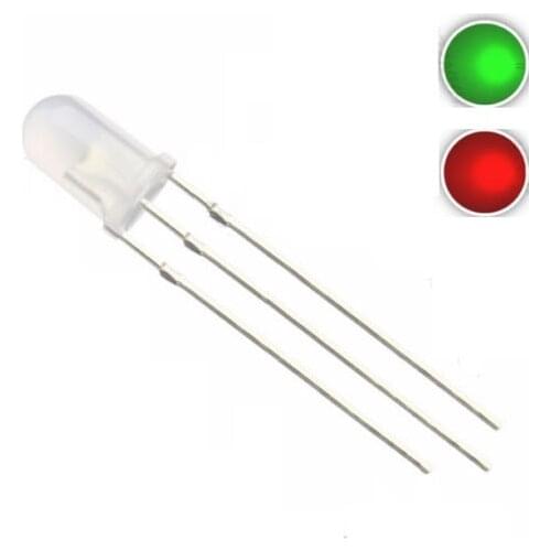30pcs 5mm 3Pin Diffused two Bi-Color Red & Green Light Common Anode Led Diode C